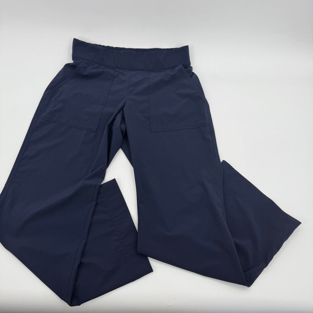 ATHLETA Wide Leg Lightweight Pant Women's 4P Blue Full Length #792454